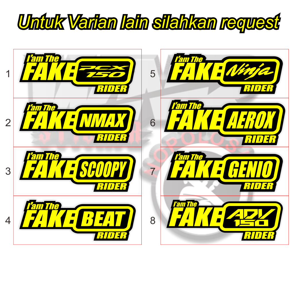 Sticker Fake scoopy sticker motor matic | Lazada Indonesia