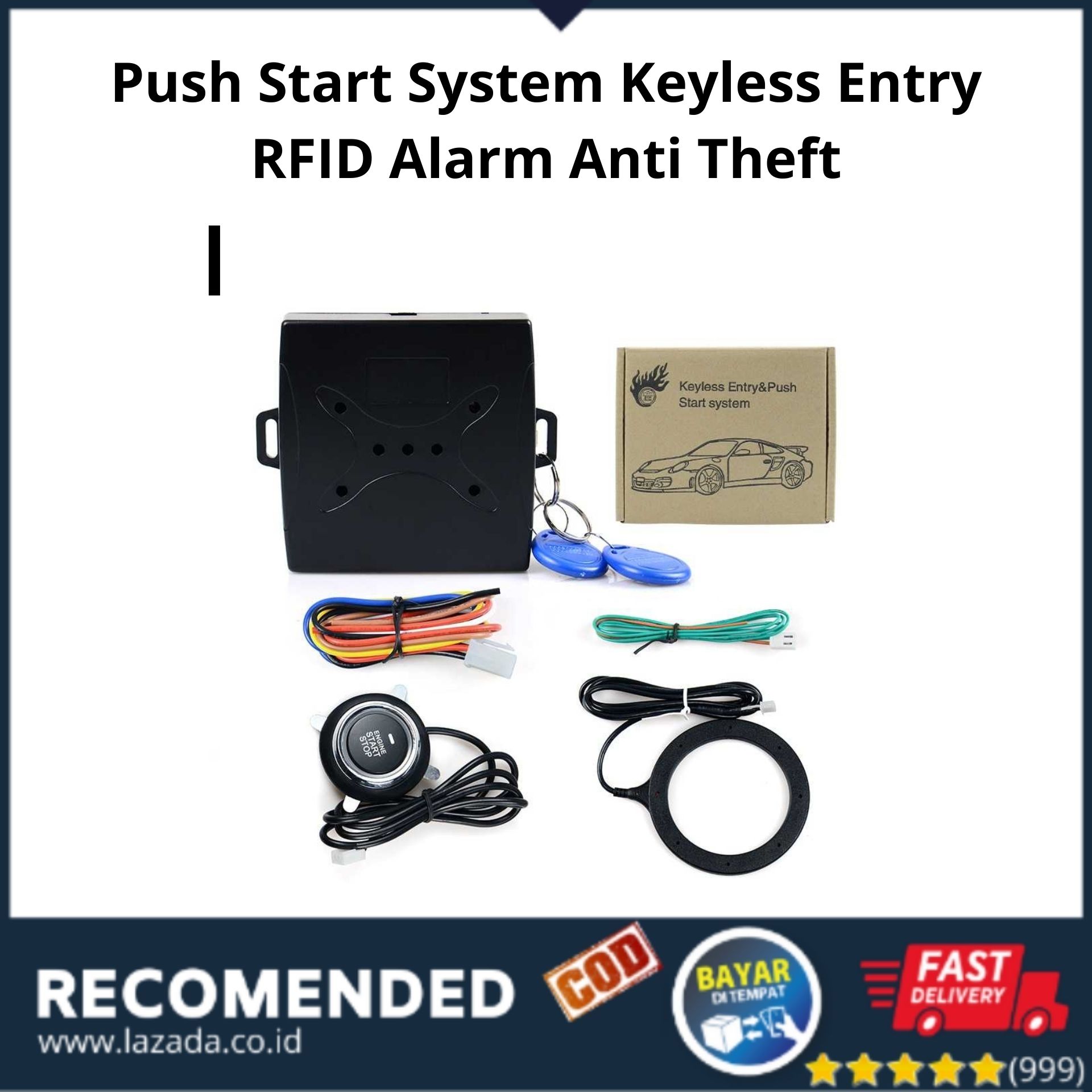 Push Start System Keyless Entry RFID Alarm Anti Theft keyless entry