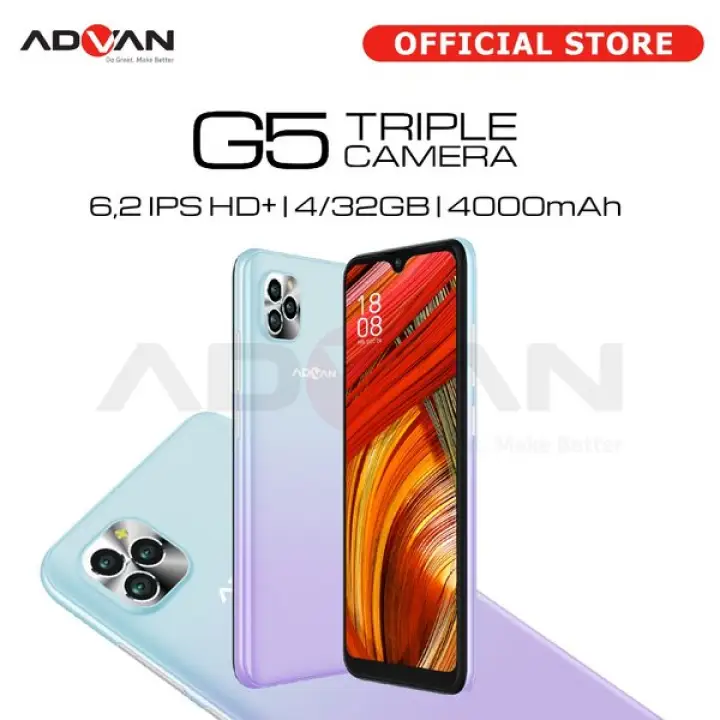 Advan G5 Smartphone 4 32gb Full Hd Triple Rear Camera Big Battery 4000mah Garansi Resmi Warna White Green Blue Purple Cambridge Blue Lazada Indonesia
