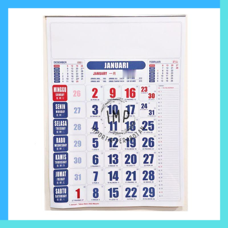 IMP.F314 - 1 PCS KALENDER 2023 UKURAN STANDAR | Lazada Indonesia