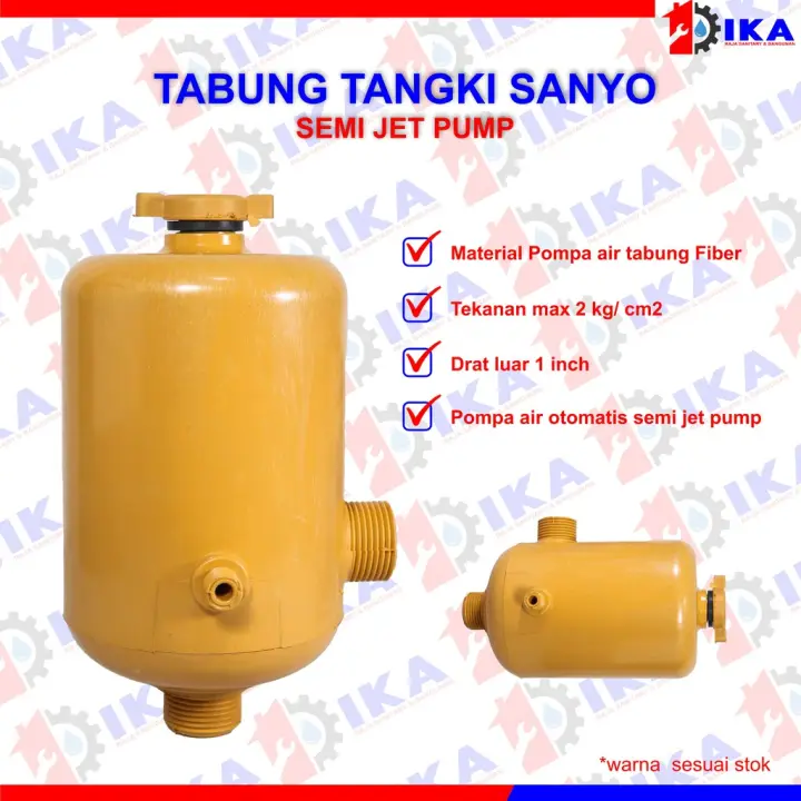 Tabung Tangki Otomatis Pompa Bahan Fiber Kuat Tebal Sanyo Termurah Jet Pump Water Tekanan Air Pipa 1pcs Lazada Indonesia