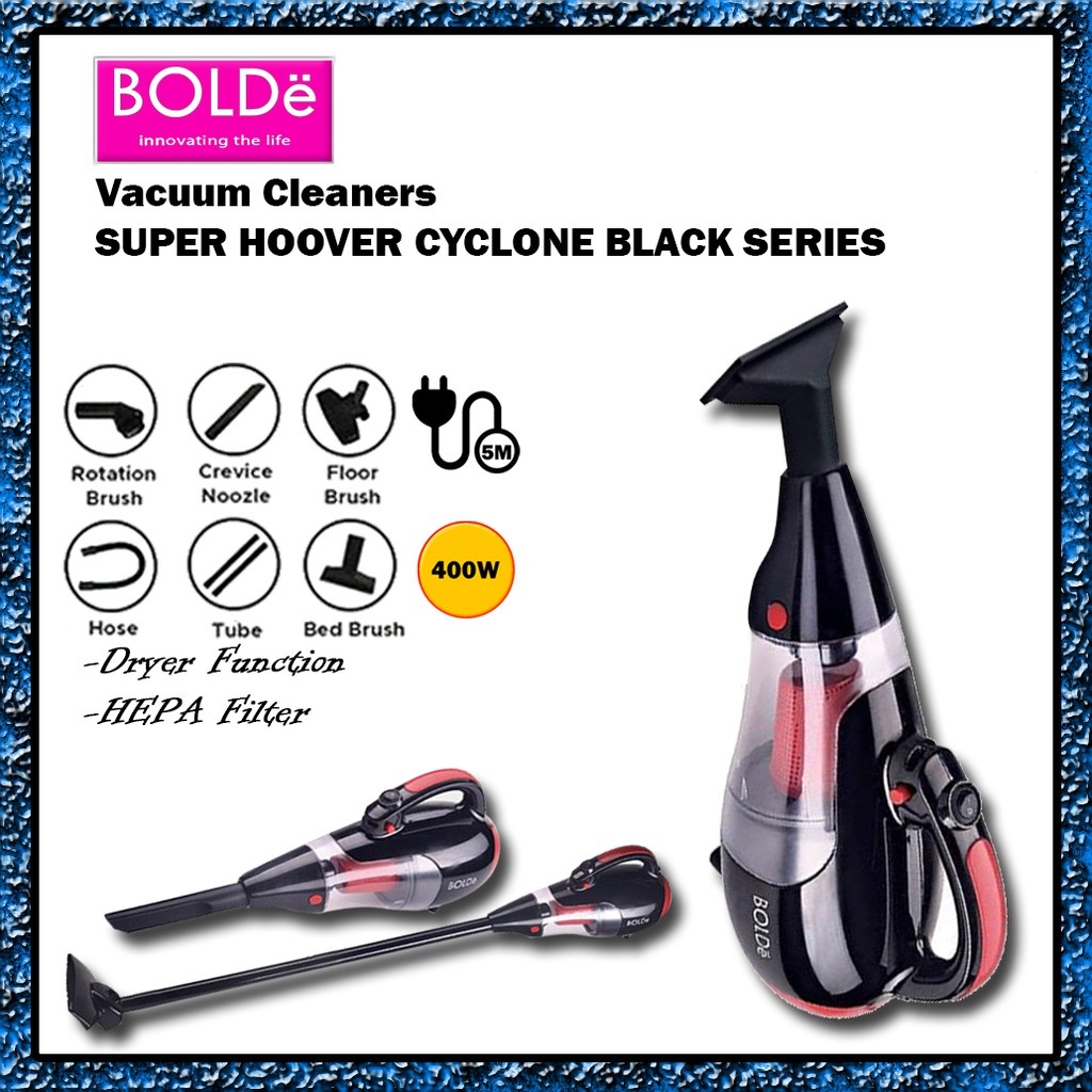 BOLDe Vacuum & Blow Cleaner Super Hoover Cyclone BLACK EDITION