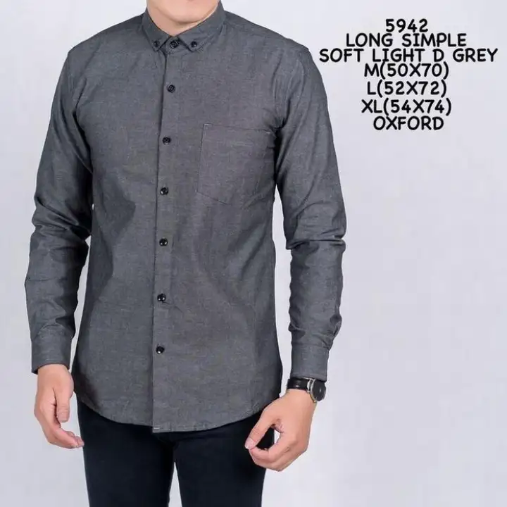 promo Kemeja Polos Pria Lengan Panjang Baju Kemeja Fomal Cowok
