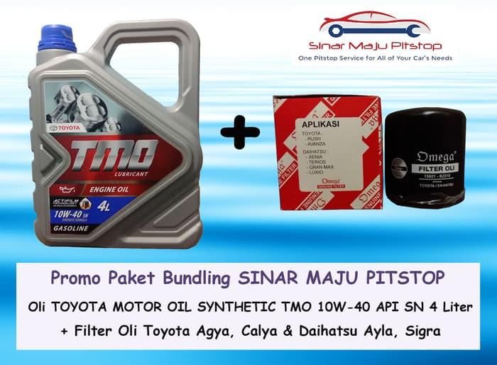 Bundling Oli Mobil Toyota Motor Oil TMO 10W-40 & Filter Oli CALYA
