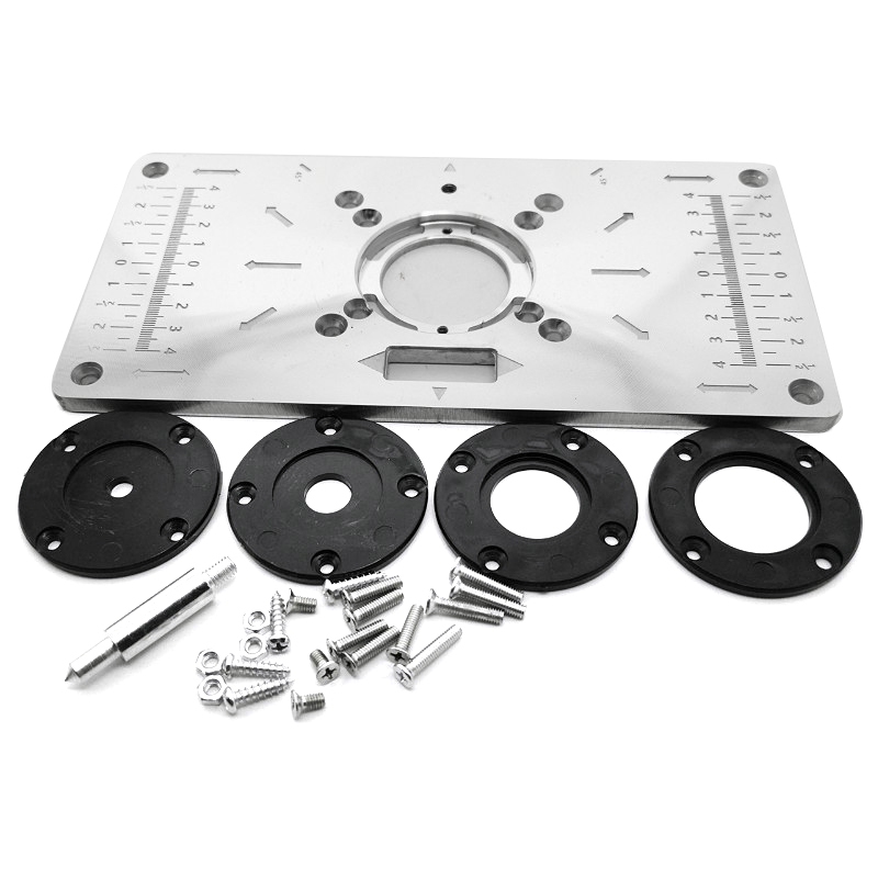 Aluminium Router Table Insert Plate Woodworking Benches Wood Router Trimmer Models Engraving Machine Flip Board
