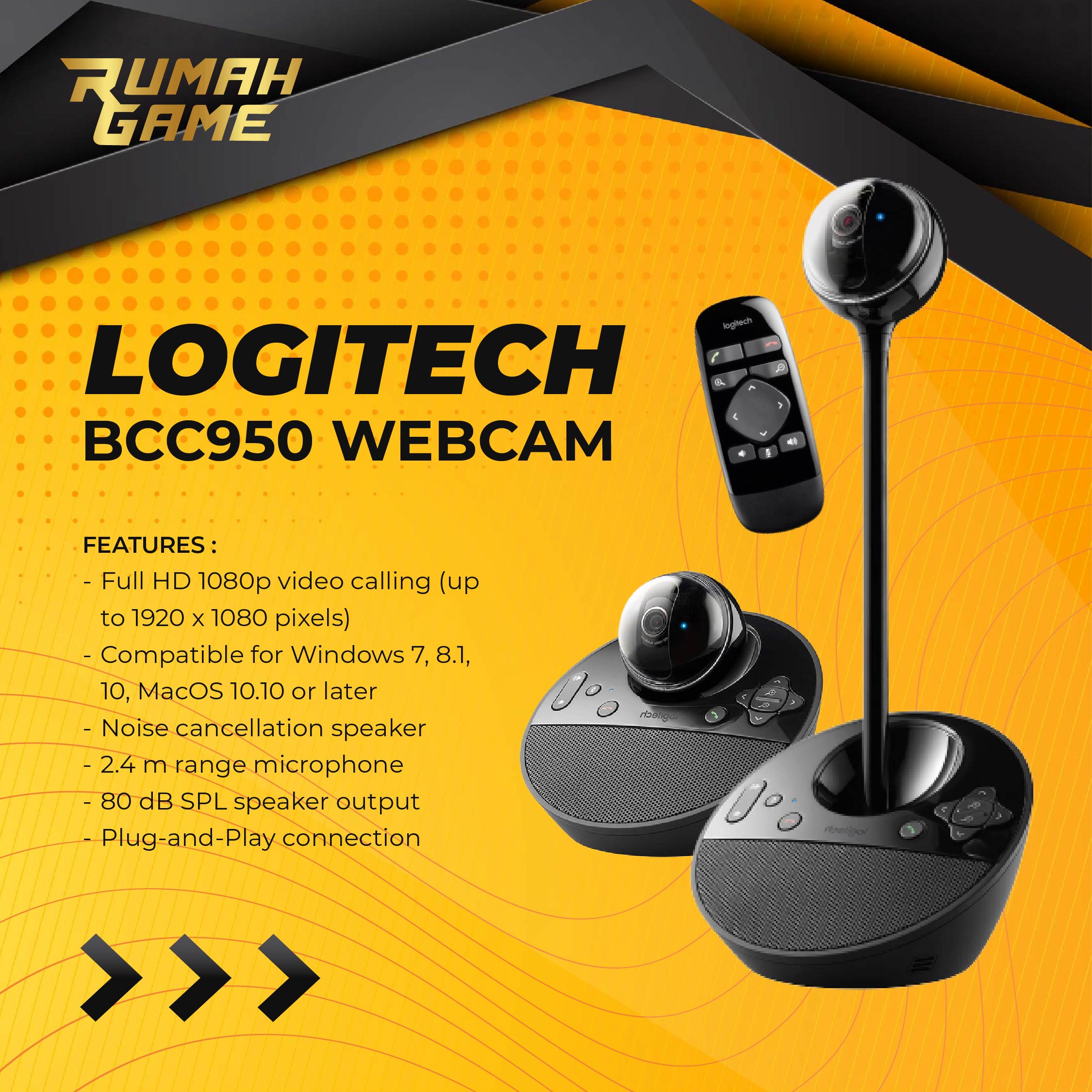 Logitech BCC950 Conference Cam Webcam Logitech Webcam Kompatibel