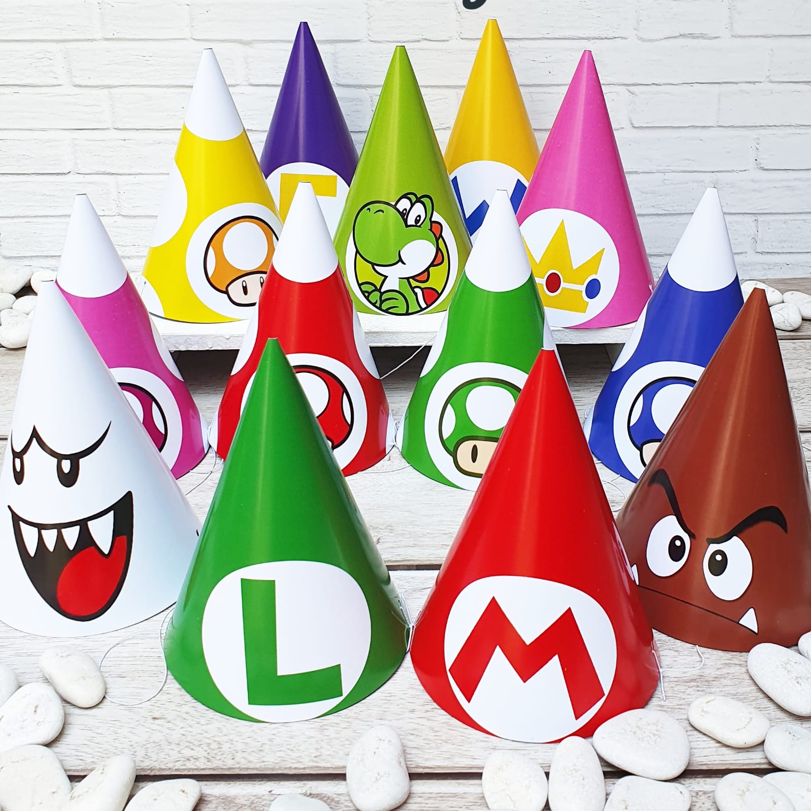 Mario Bros Party Hat Topi Pesta Perlengkapan Dekorasi Ulang Tahun