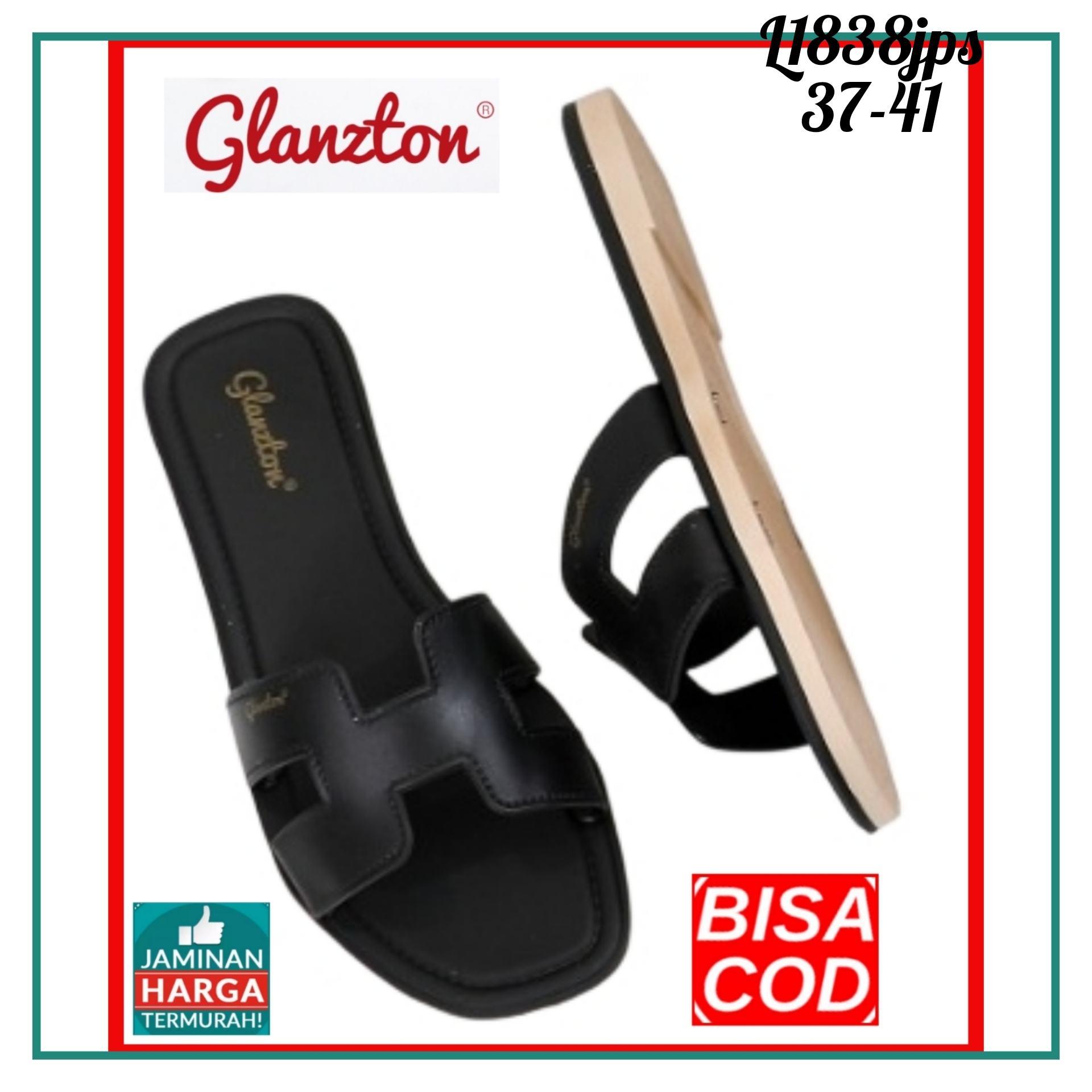 karys4 selop wanita sandal flat selop jelly bulu silang import 8815 new warna dikirim random