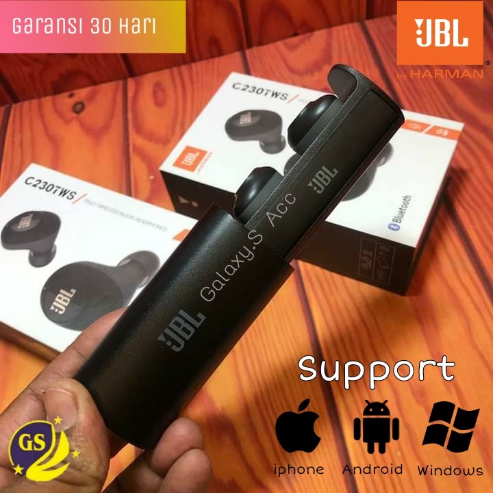 Original JBL C230 Tws Wireless Bluetooth Earphone Olahraga Headset Nirkabel  Handsfree dengan Kotak Pengisian|Earphone \u0026 Headphone| - AliExpress