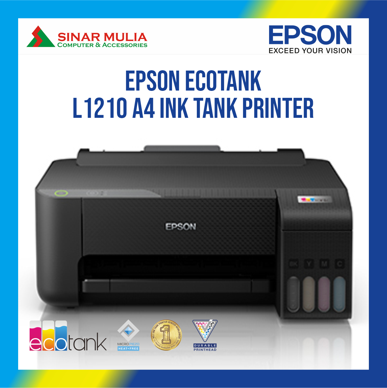 Printer Epson EcoTank L1210 A4 Ink Tank Only Print | Lazada Indonesia
