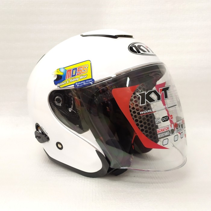 Helm KYT Kyoto Solid White Putih Polos Halfface Original Lazada Indonesia