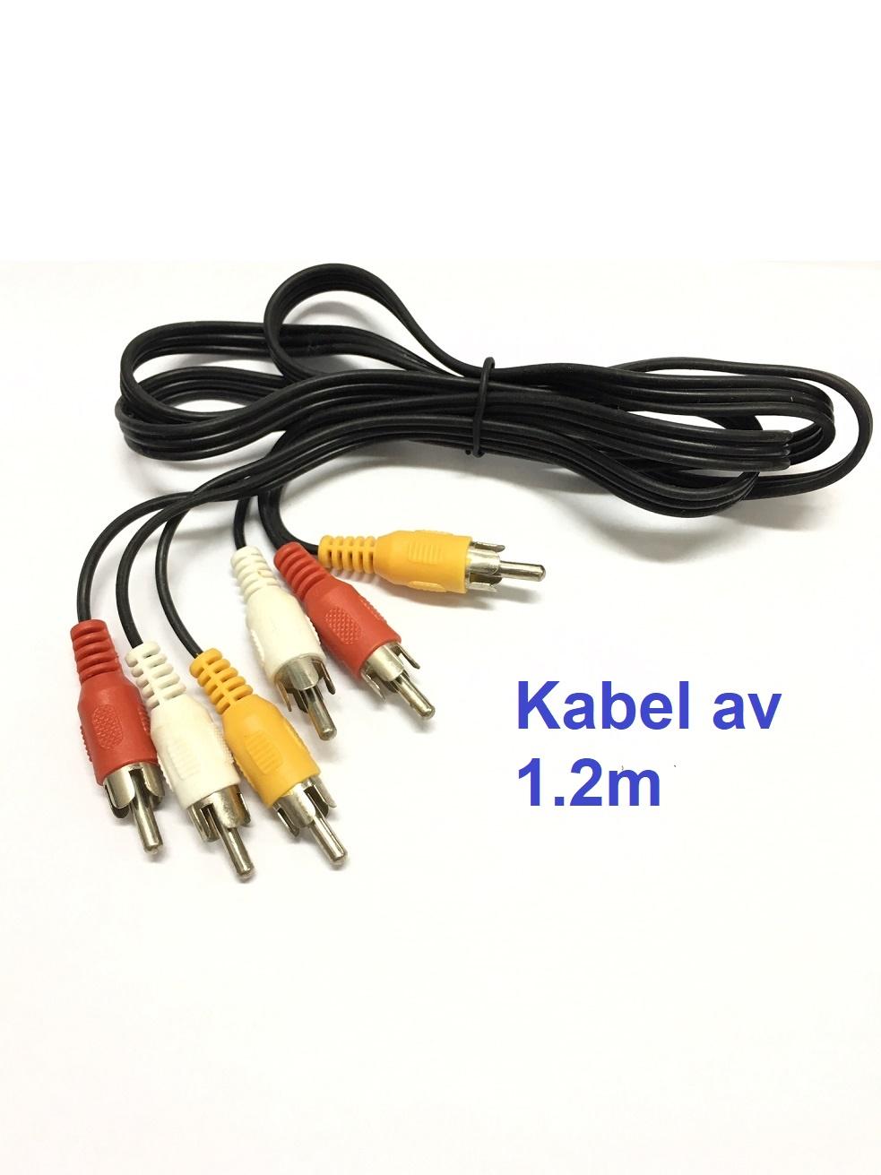 Kabel Jack RCA DVD to TV AV Video konektor cabang 3 keluar 3 - Cable wire connector audio video 1.2m