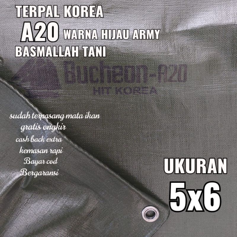 Terpal Korea A Warna Hijau Army Ukuran X Meter Lazada Indonesia