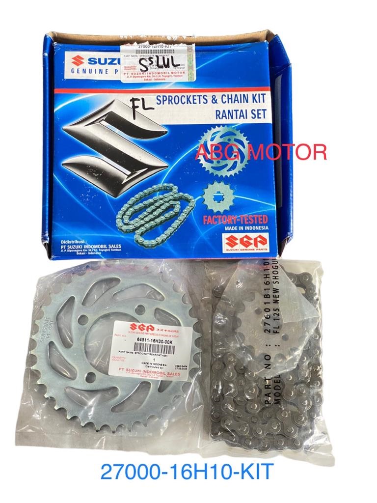 Chain Kit Chainkit Gear Gir Gigi Tarik Set Komplit Paket New Shogun