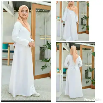 maxi dress putih