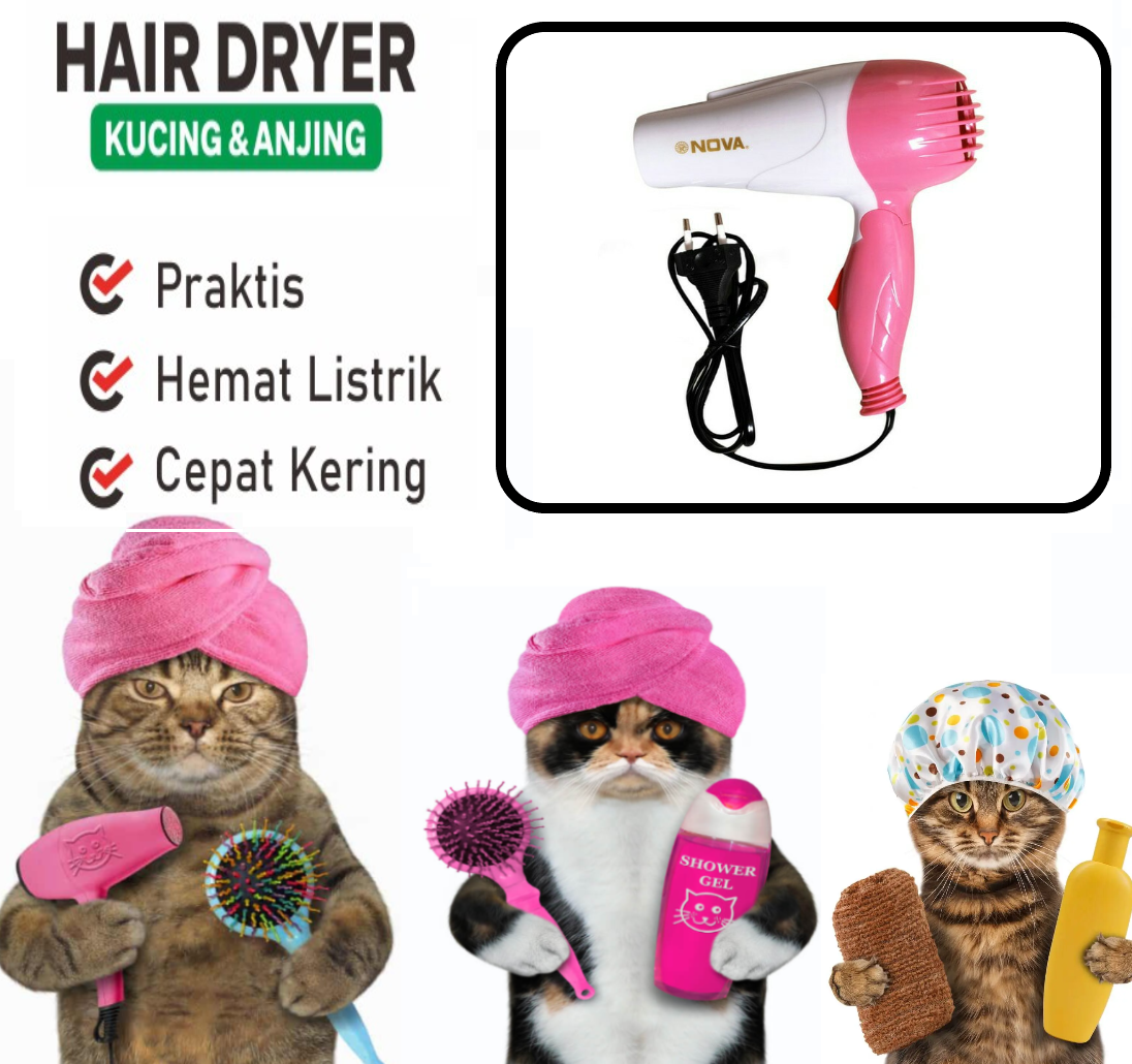 HAIR DRYER Pengering Bulu Kucing Anjing praktis dan cepat kering bisa di lipat - Mscard jakarta