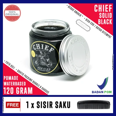 Chief Pomade Solid Black Waterbased - 120 gram