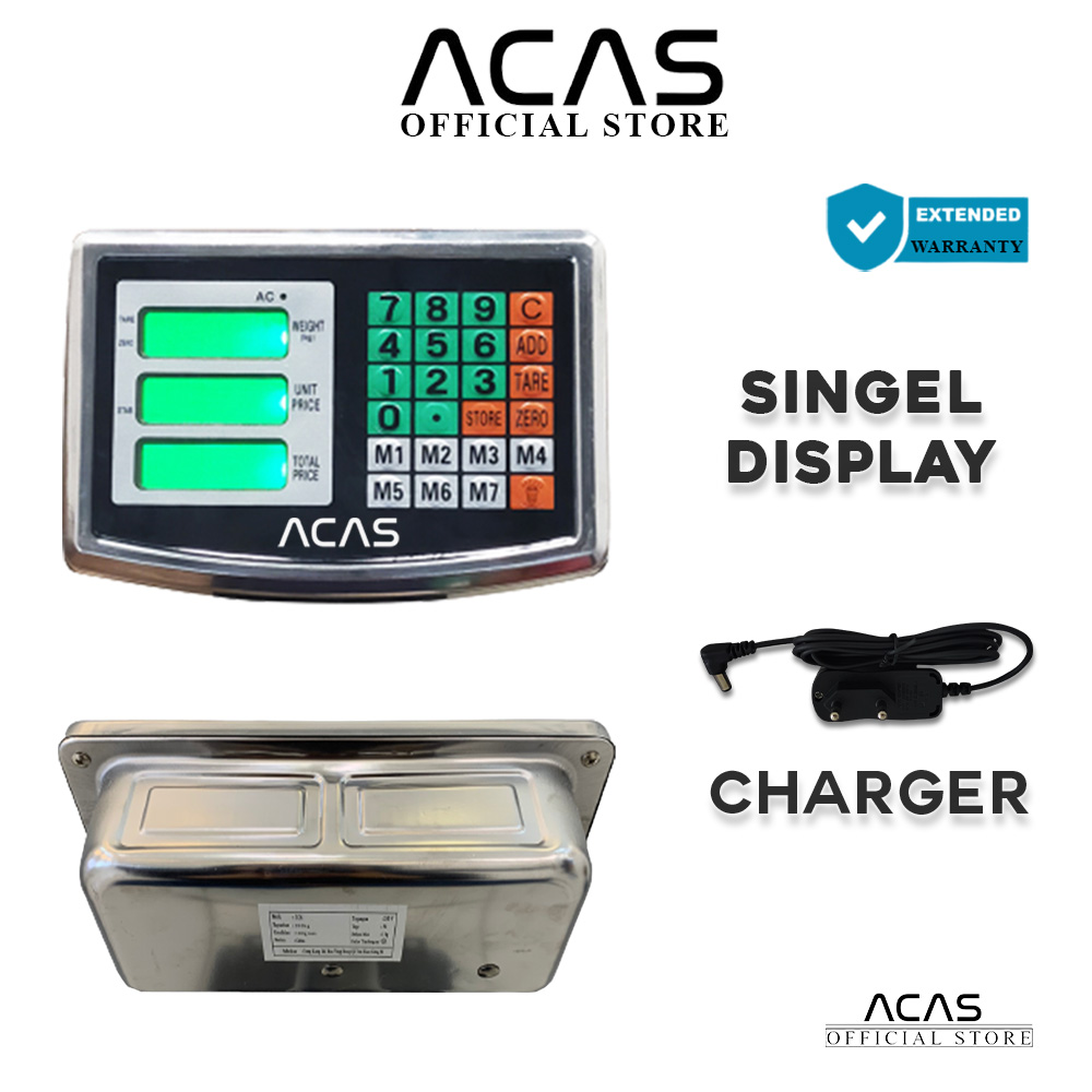 ACAS TCS 300Kg / 2Kg Timbangan Duduk Digital Stainless Single Double ...