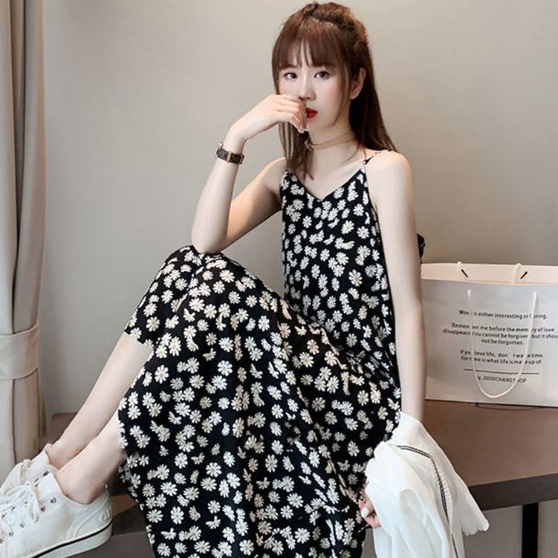 Jual Midi Dress Bunga Daisy Terbaru 