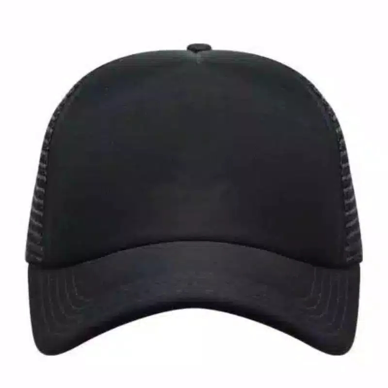 TOPI TRUCKER HITAM POLOS // TOPI JARING 