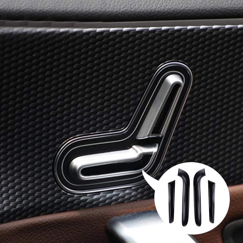 Car Door Panel Seat Adjustment Button Decoration Cover Sticker for Mercedes-Benz A-Class W177 A180 A200 A220 2019 2020+