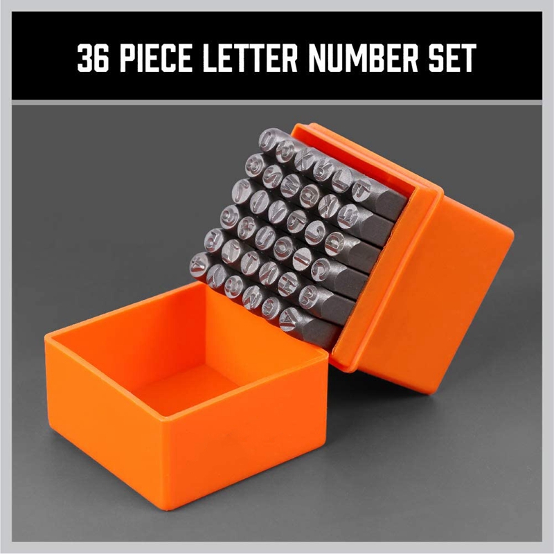 Number And Letter Stamp Set (36 Piece Punch Set A-Z & 0-9) Manual Stamping Multi Imprinting - View #6