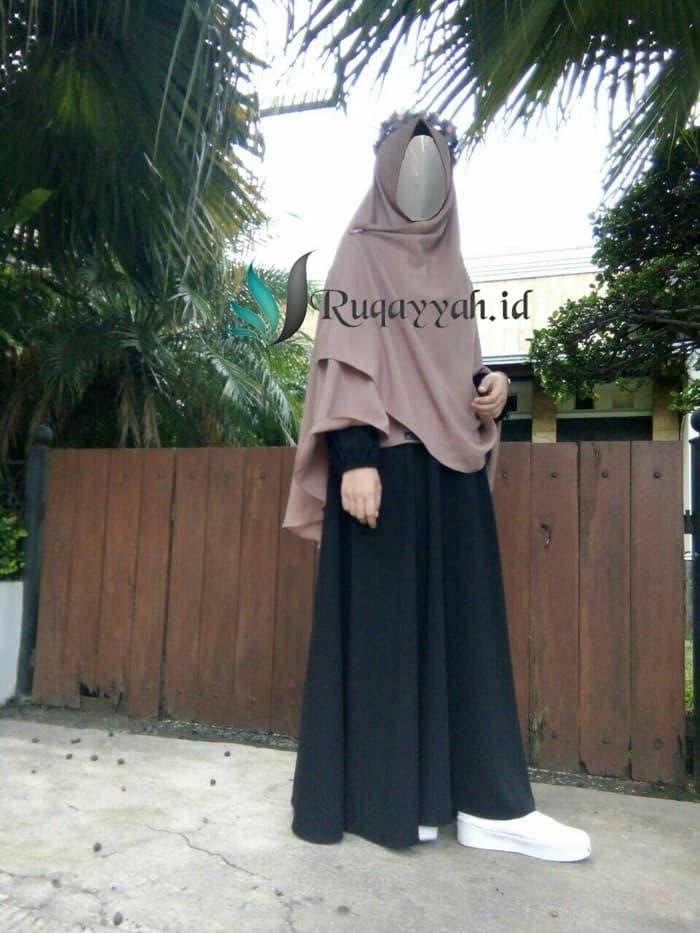 LAGI DISKON !! Ruqayyah Khimar Instan Daily, Bahan Wolfis grade A ukuran M (85/110) Best Seller Diskon Muslimah Fashion Promo Wanita Hijab Jilbab Ramadhan