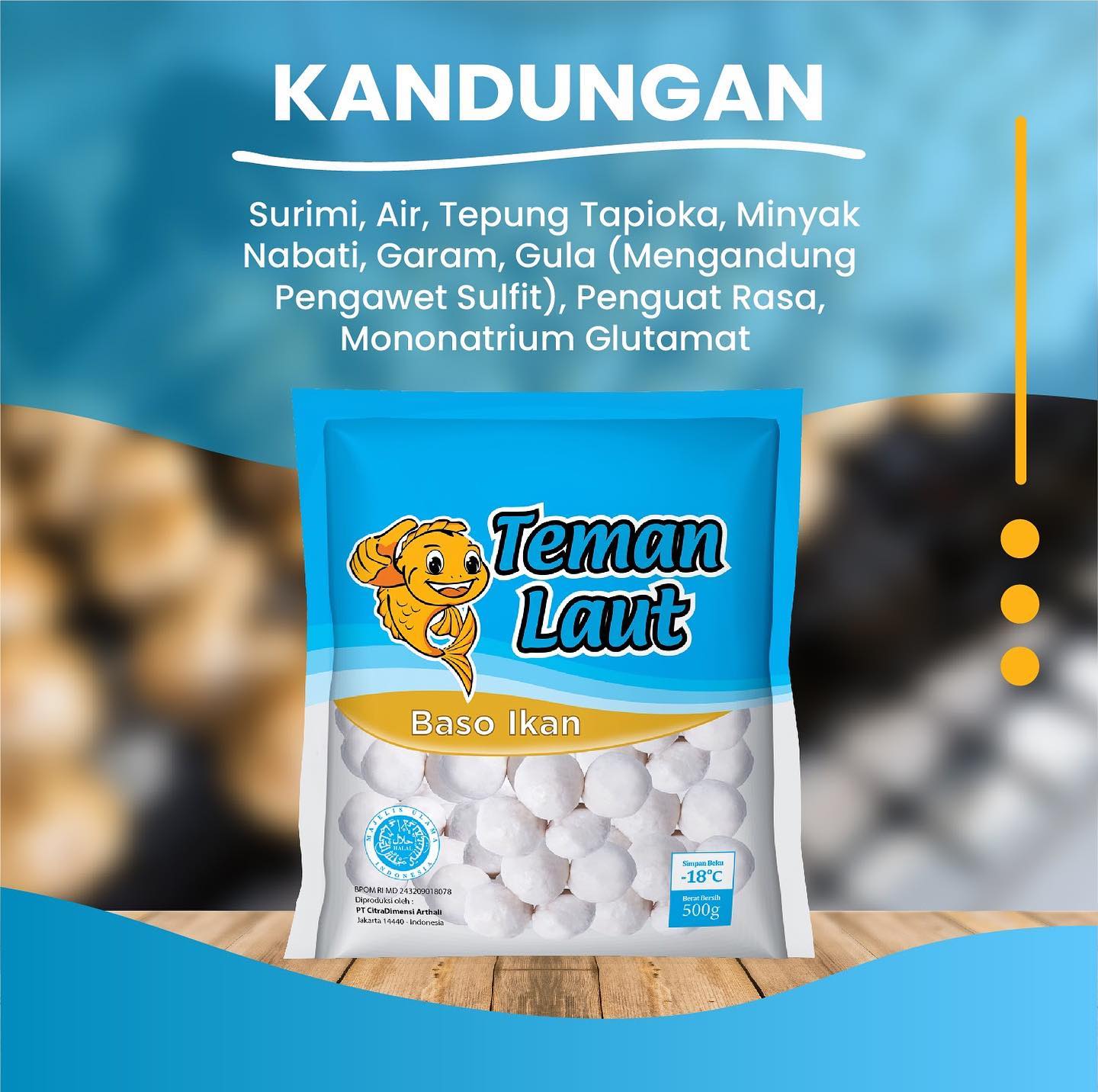 BAKSO IKAN TEMAN LAUT 500GR BASO FISH BALL HALAL Lazada Indonesia