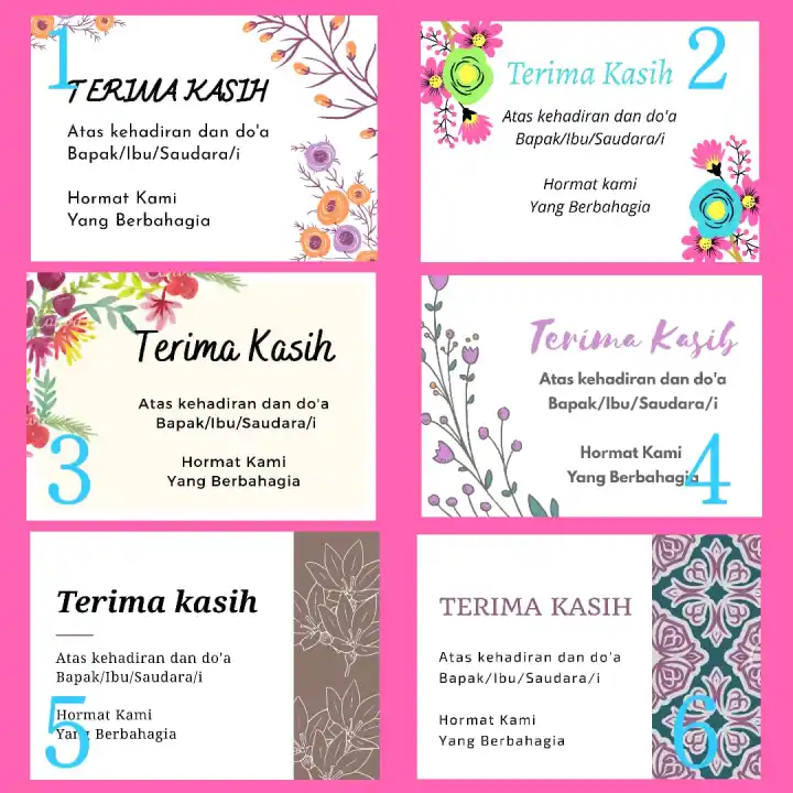 Kartu Ucapan Terima Kasih Bisa Request Nama Dan Tanggal Atau Tulisan Isi 500pcs Lazada Indonesia