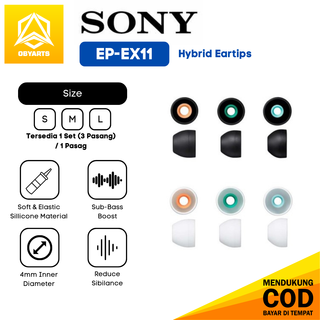 Eartips SONY Hybrid EPX 11 S M L Earpiece Silicone Tips Replacement Earphone Lazada Indonesia