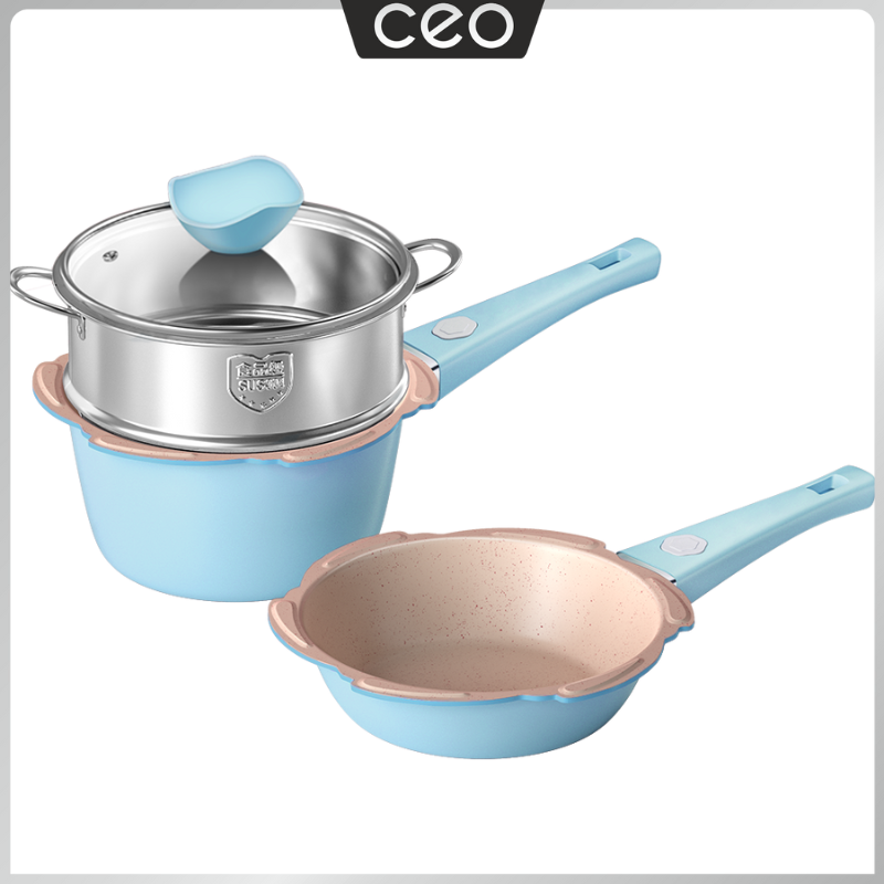 CEO Panci Mpasi Proregina Duo Cooking Wajan Mpasi Panci Steamer Panci