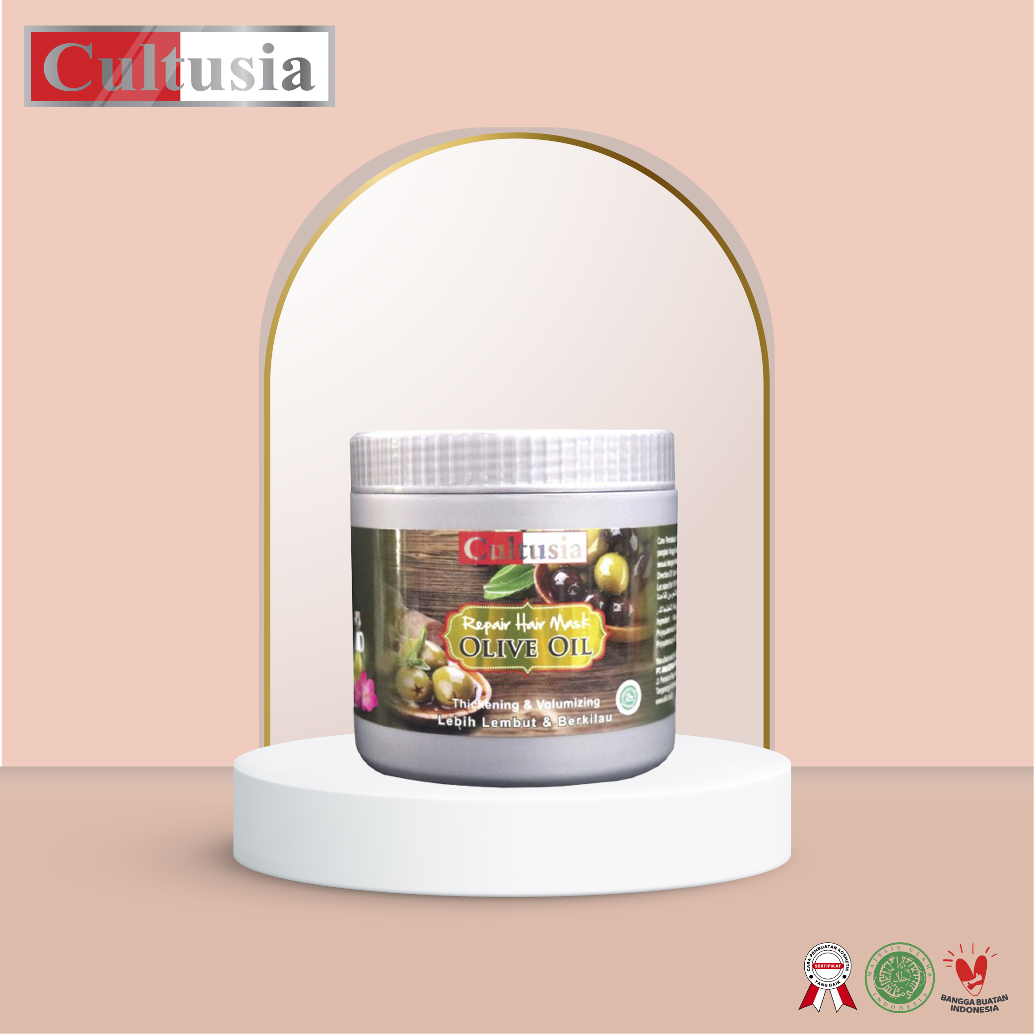 Cultusia Hair Mask Olive Oil 500ml Lazada Indonesia