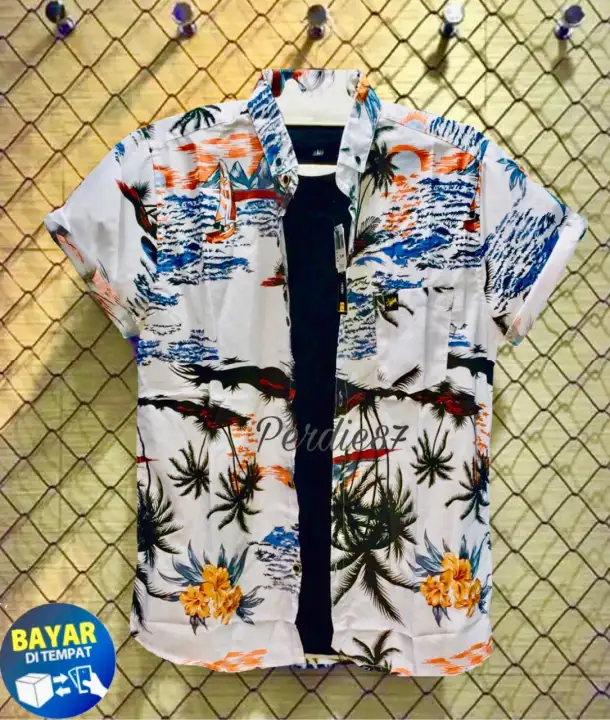 Kemeja Motif Bunga Untuk Pria Baju Ketat Lengan Panjang Pria Baju Formal Pria Pakaian Jalanan Baju Maskulin Lazada Indonesia