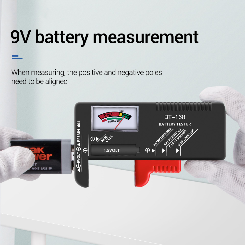 【ready in stock/on sale】BT168 Universal Digital Battery Capacity Tester LCD For 9V 1.5V AA AAA Cell C D Batteries