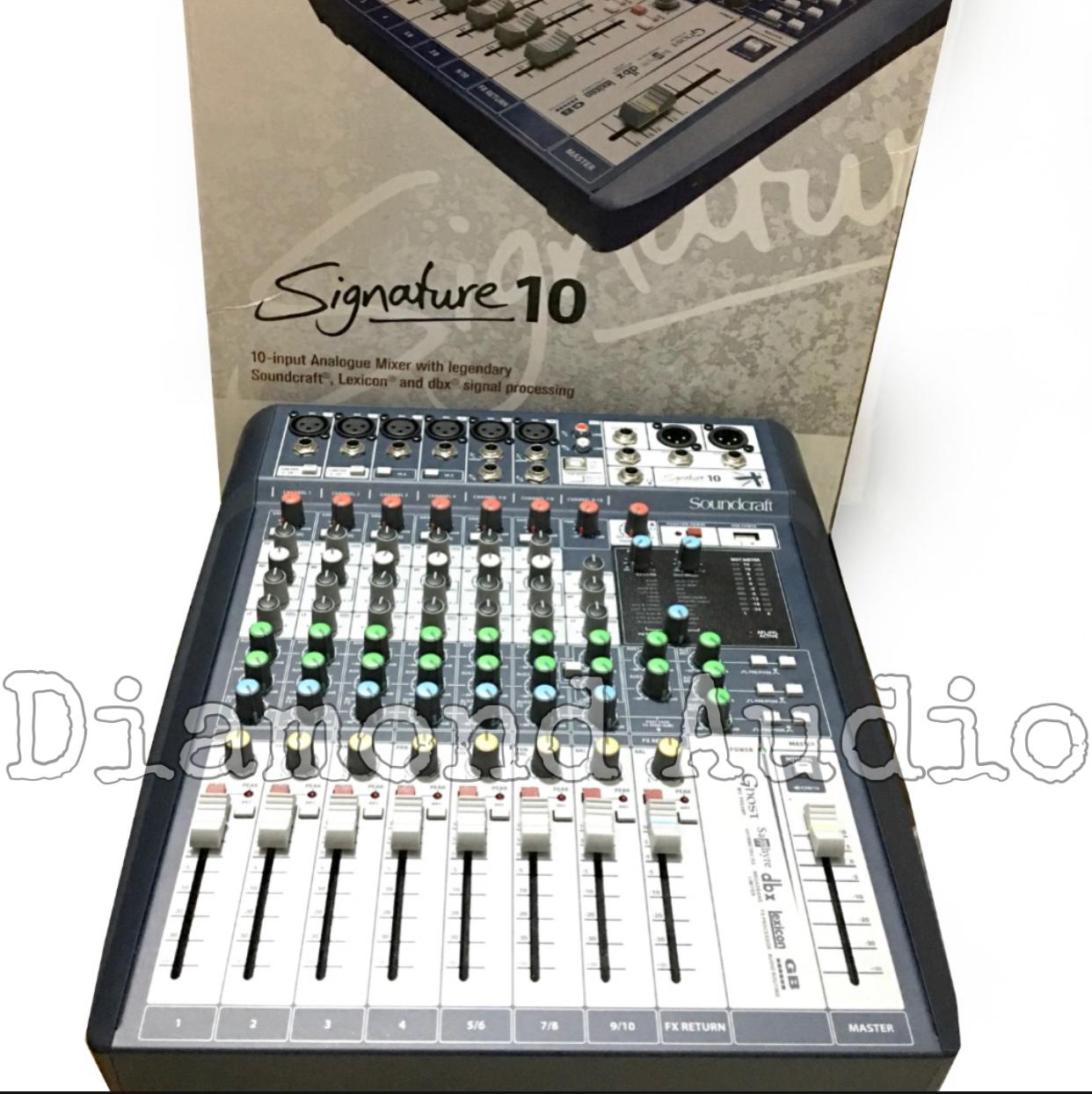 Mixer Audio Soundcraft Signature10 Usb Signature 10 Channel Mixing