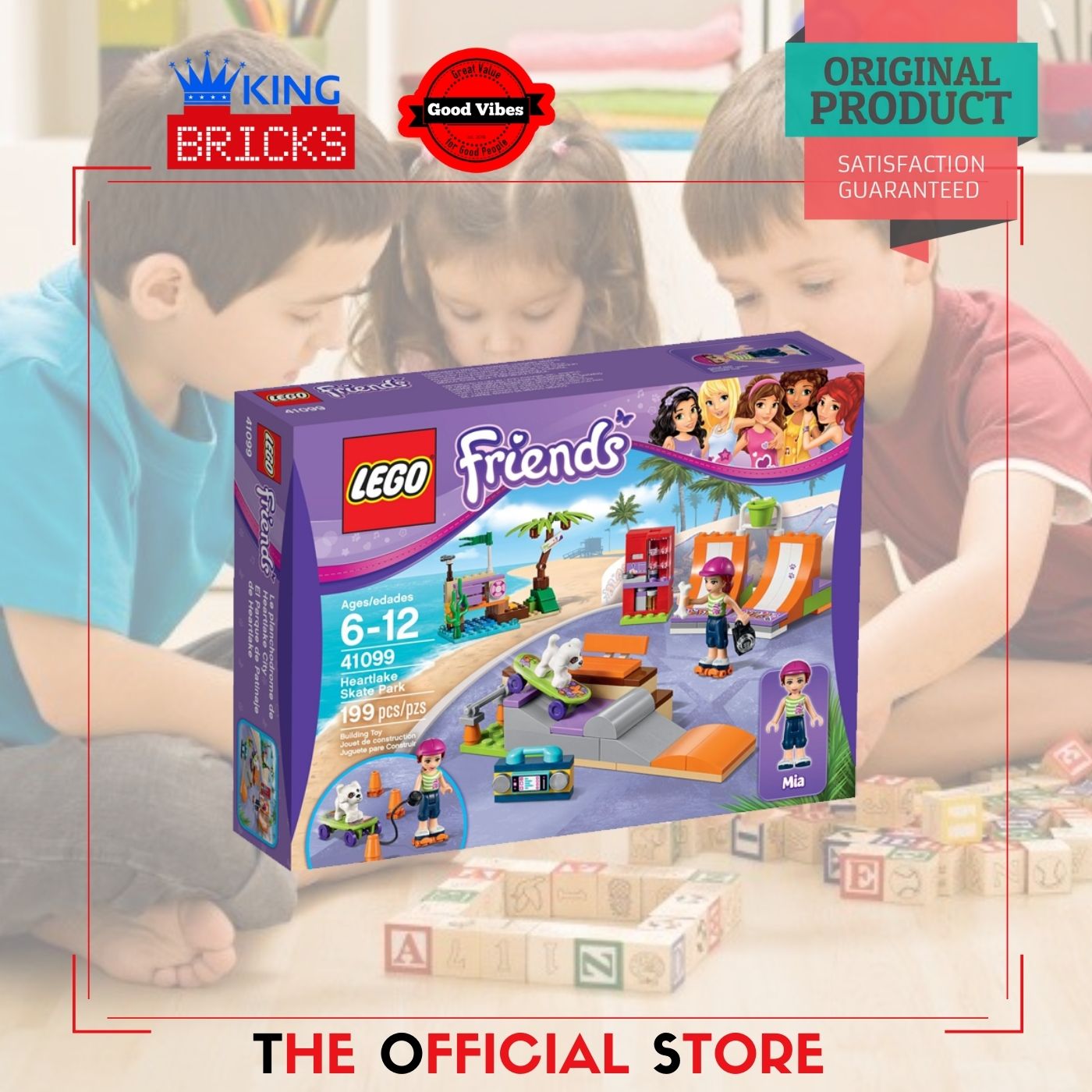 LEGO Original FRIENDS 41099 Heartlake Skate Park Mainan Anak