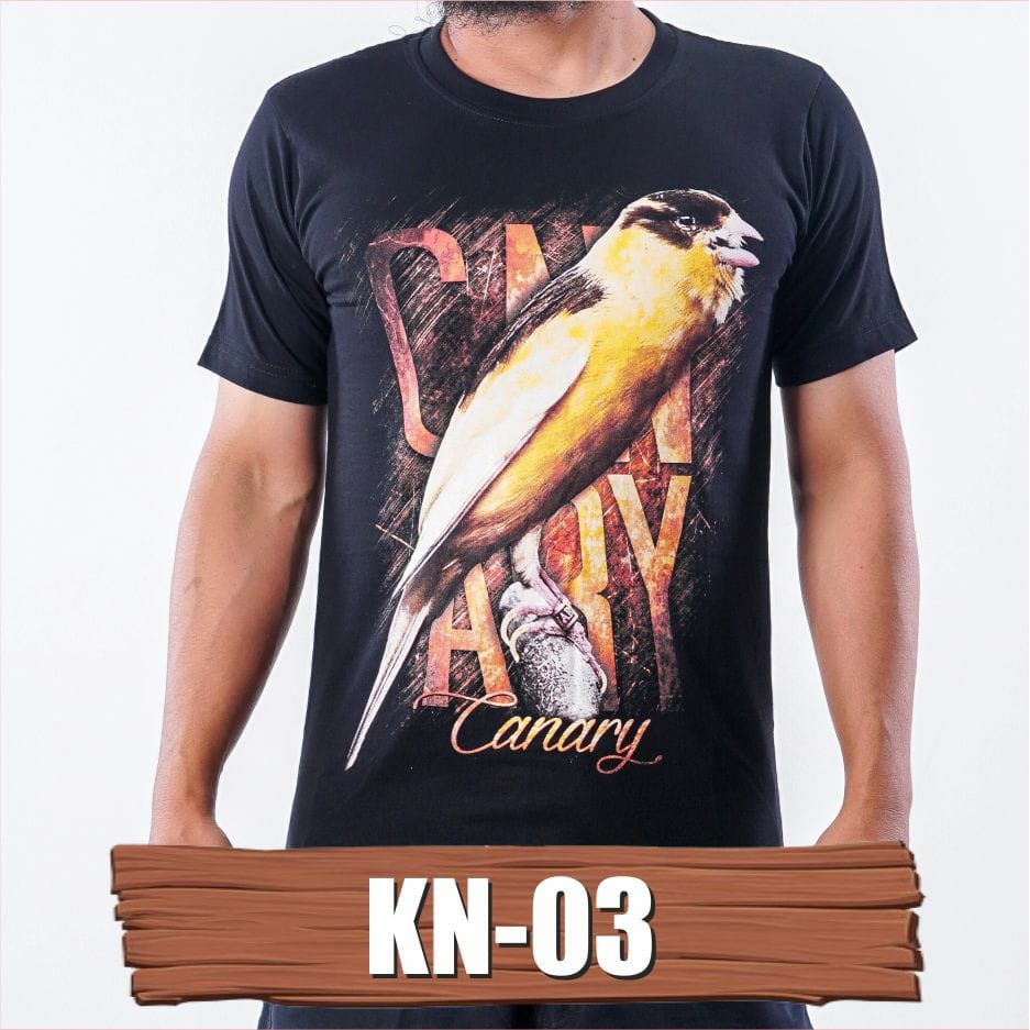 KN03 - Kaos Burung Kenari , Kaos Kicau Mania , Baju Burung , Baju Kicau