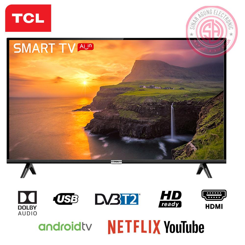 TCL LED TV DIGITAL 32S6800 ANDROID TV (2 REMOTE) - FREE Packing Kayu