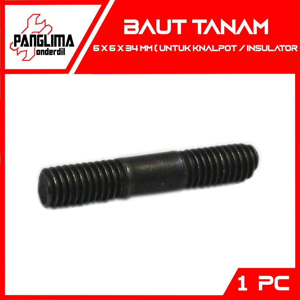 Baut Tanam 6x6-6 x 6 Baud Insulator-Intake-Manipul-Manifold-Manifol ...