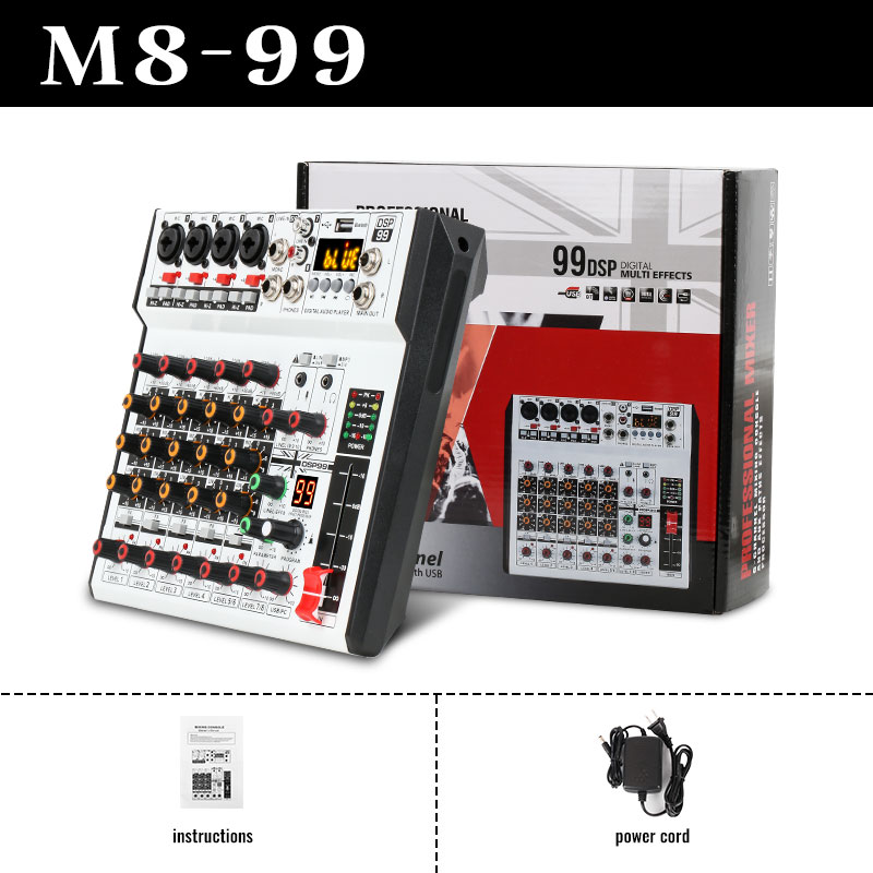 Mixer Audio Profesional M699/M899 mixer kecil 4 saluran Mobil