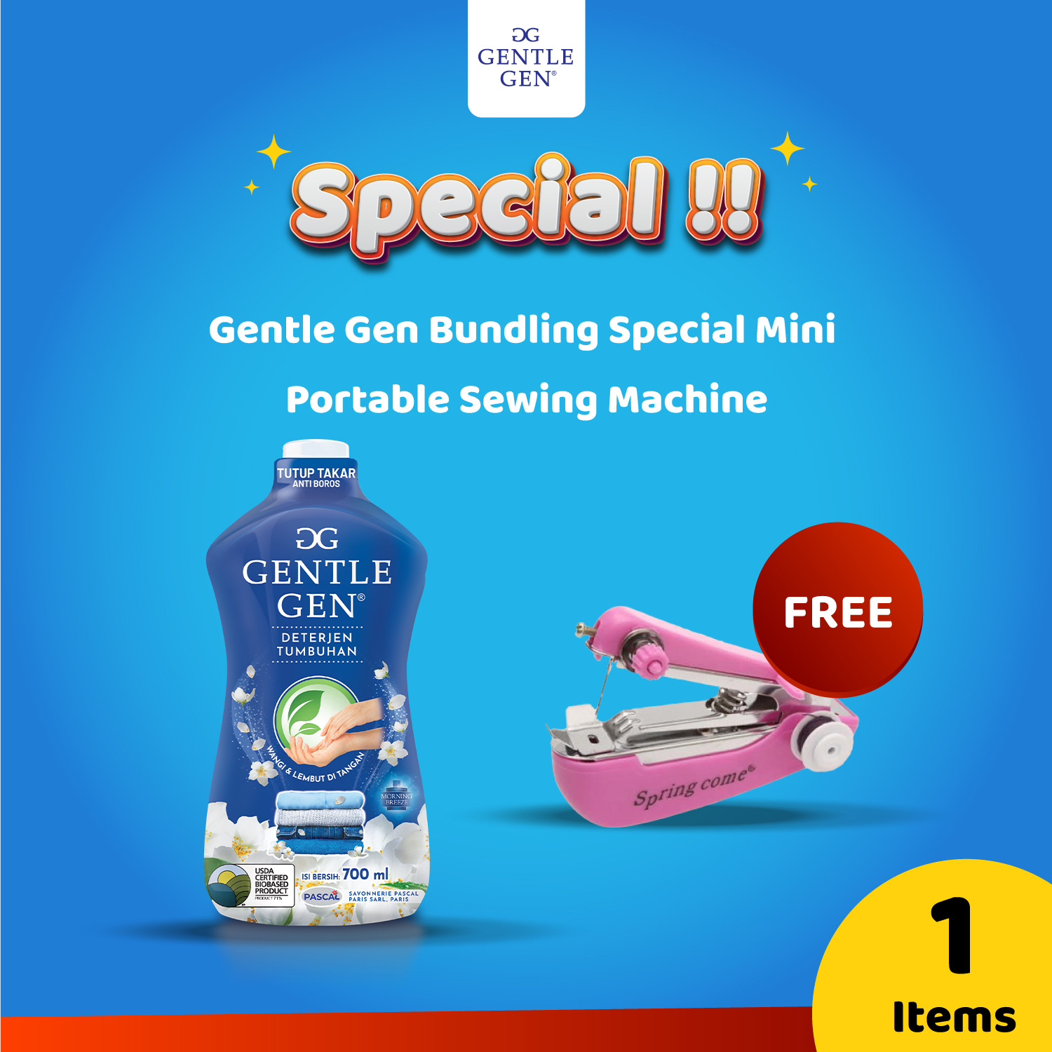 Gentle Gen Bundling Special Mini Portable Sewing Machine Lazada Indonesia