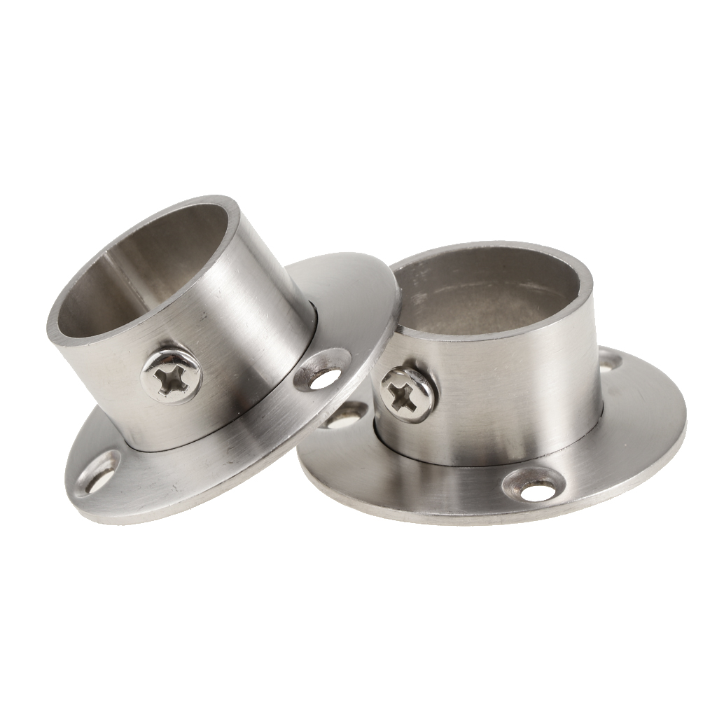 2 chiếc chân đế thanh treo tường Homyl, hỗ trợ thanh treo tủ quần áo, thanh treo rèm - INTL