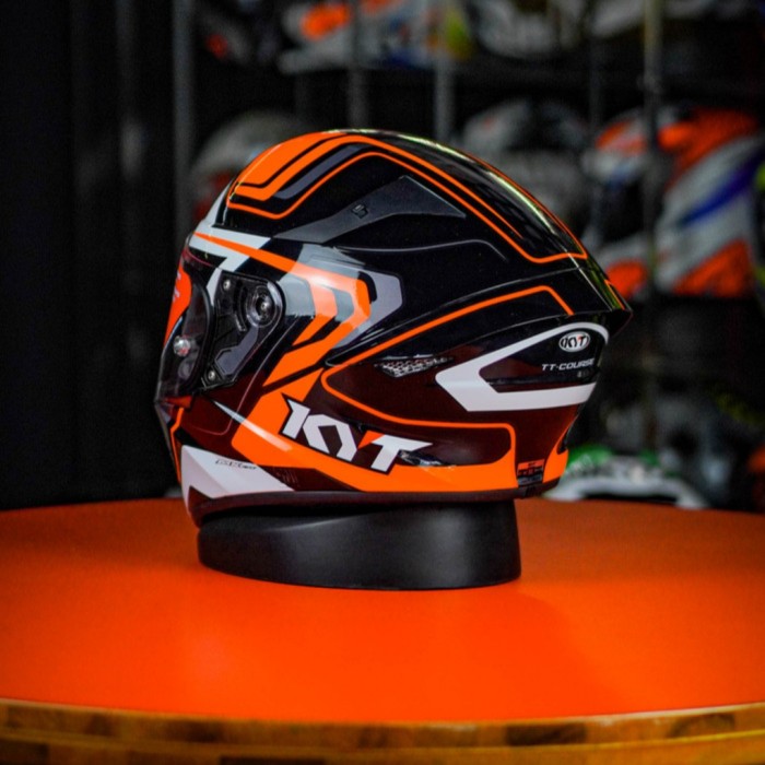 Kyt Tt Course Overtech Black Orange 
