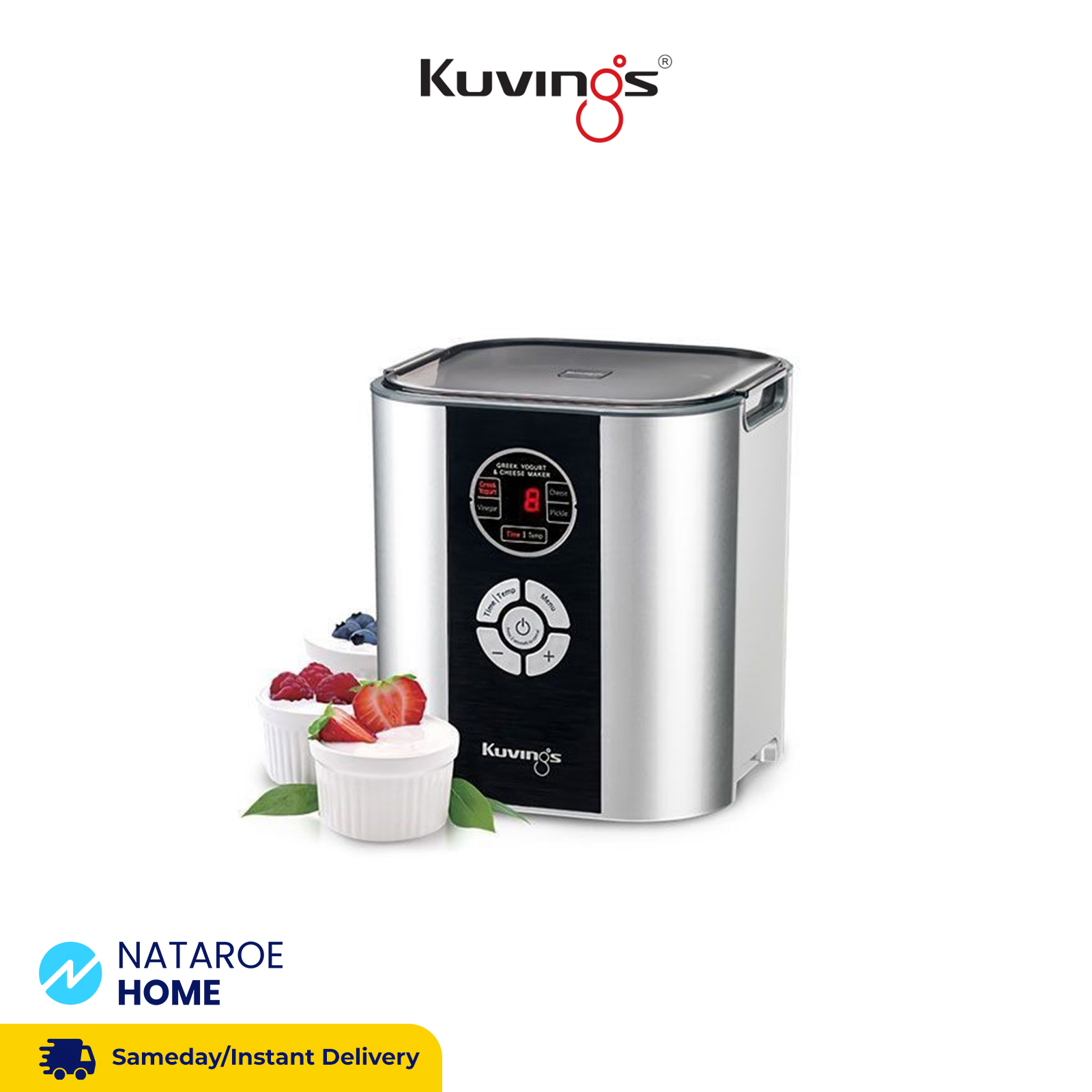Kuvings KGC 712 Greek Yogurt Maker Silver Pembuat Yogurt 400Ml