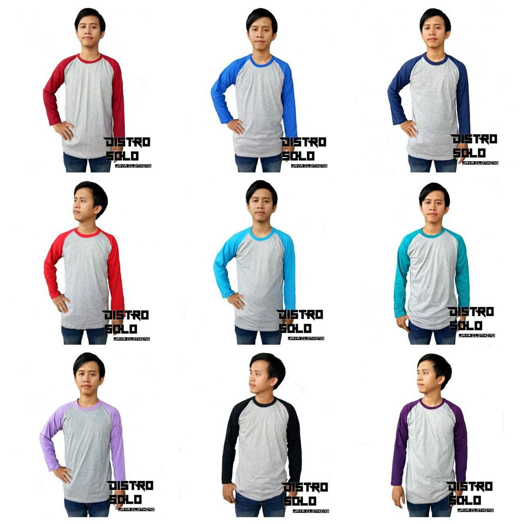 Distro Solo Raglan panjang / Raglan panjang /Kaos Reglan / Kaos Raglan Panjang / Kaos Reglan PolosAbu Navy XL () (Abu Navy XL)