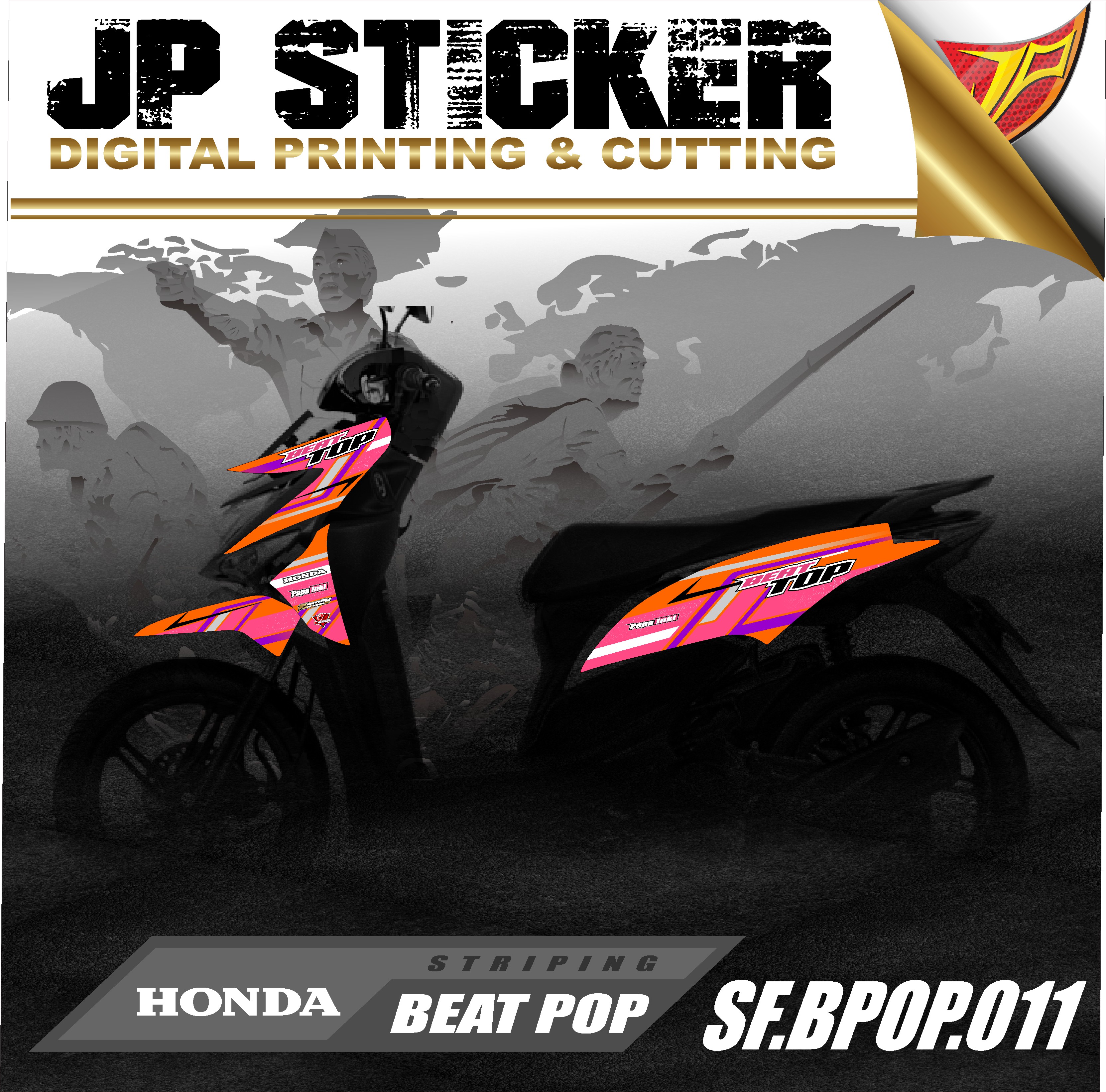 Sticker Striping List Variasi Beat Pop 011 Lazada Indonesia
