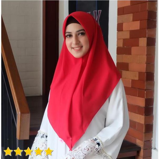 Hijab Mengertri Kamu - Kerudung Segi Empat Hijab Instan Kekinian Jilbab Segi Empat Jilbab Khimar Hijab Syari Kerudung Instan Warna Merah Cabe Emerald Segitiga Instan