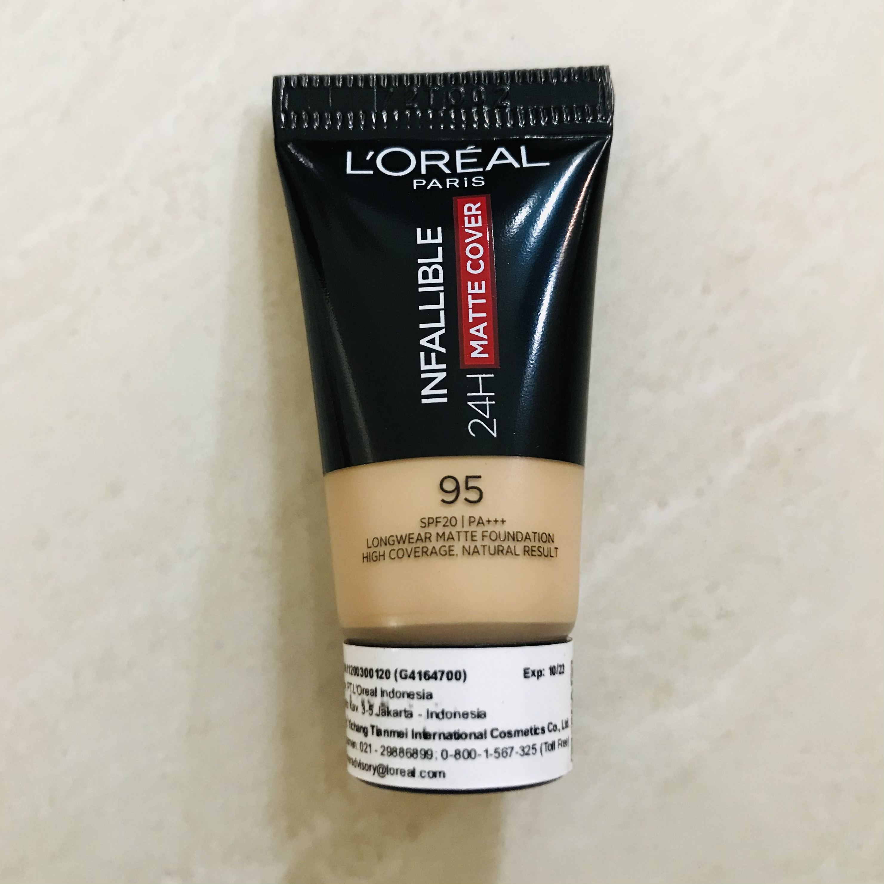 L'Oreal Paris Infallible 24H ProMatte Liquid Foundation Make Up (Hasil
