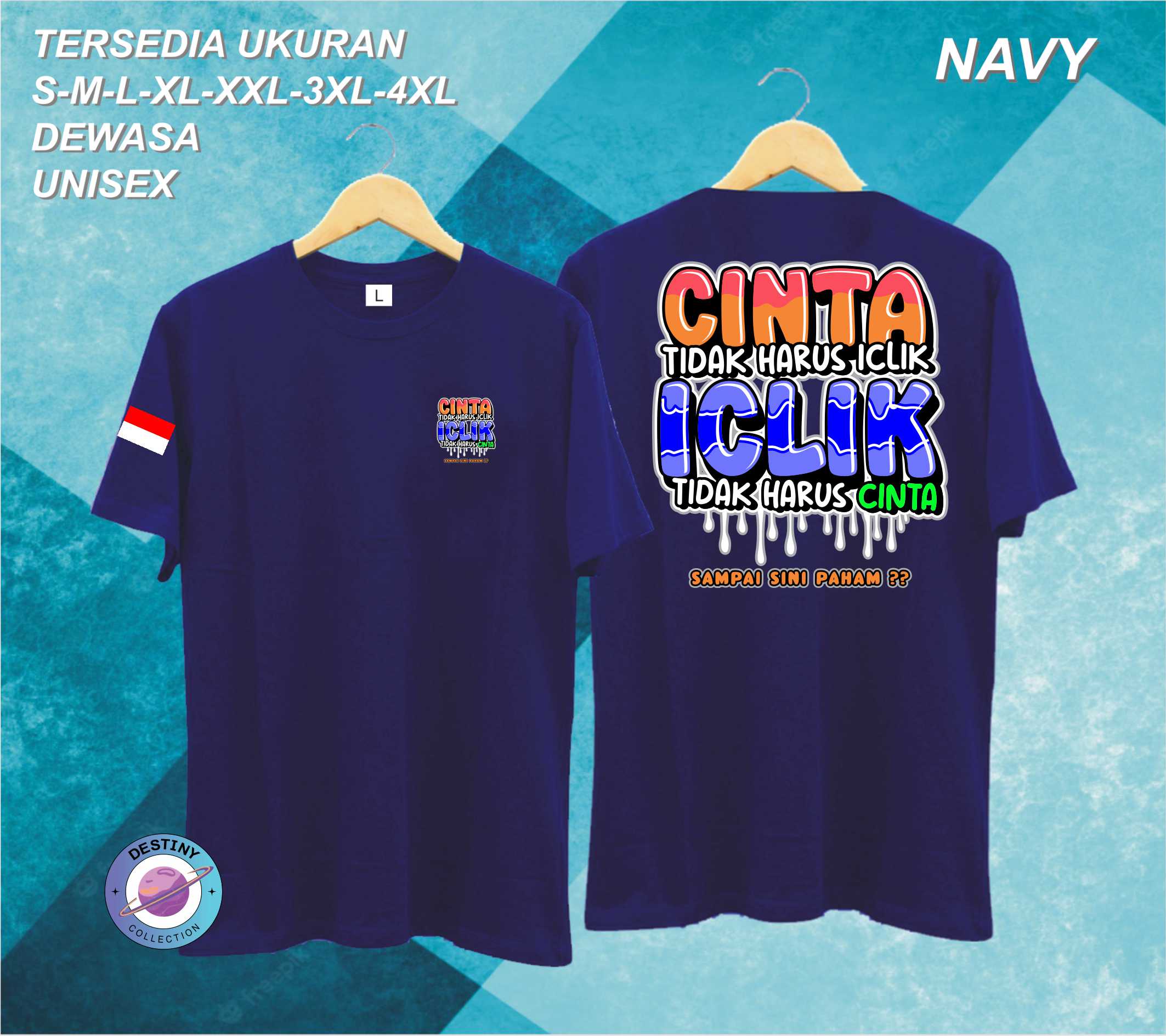 Cinta Iclik Pdk Pakaian Pria Atasan T Shirt Kaos Gambar Dan Kata Lucu