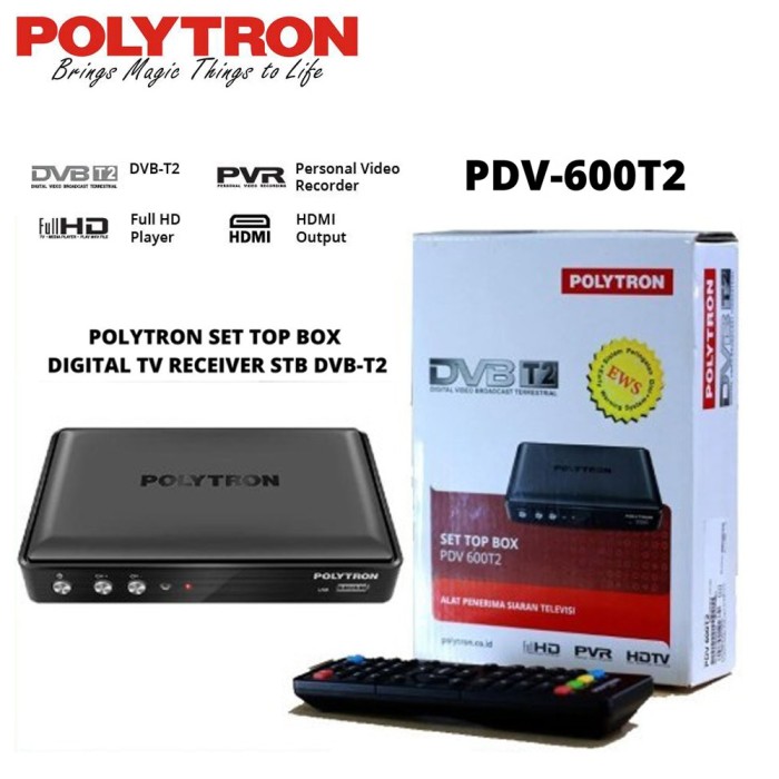 ORIGINAL Polytron Set Top Box Digital PDV 620T2 / PDV 610T2 / PDV 600T2